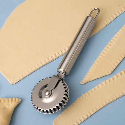 Stainless Steel Multifunctional Edge Roller for Baking, Decorative Rolling Pastry Cutter, All Steel Embossing Tool
