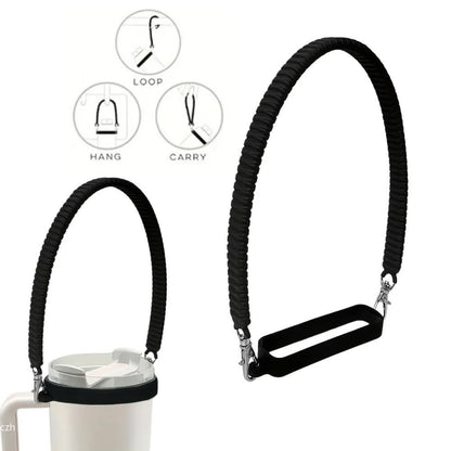 Water Bottle Silicone Handle Sling Carrier Strap for 8–40oz Bottles
