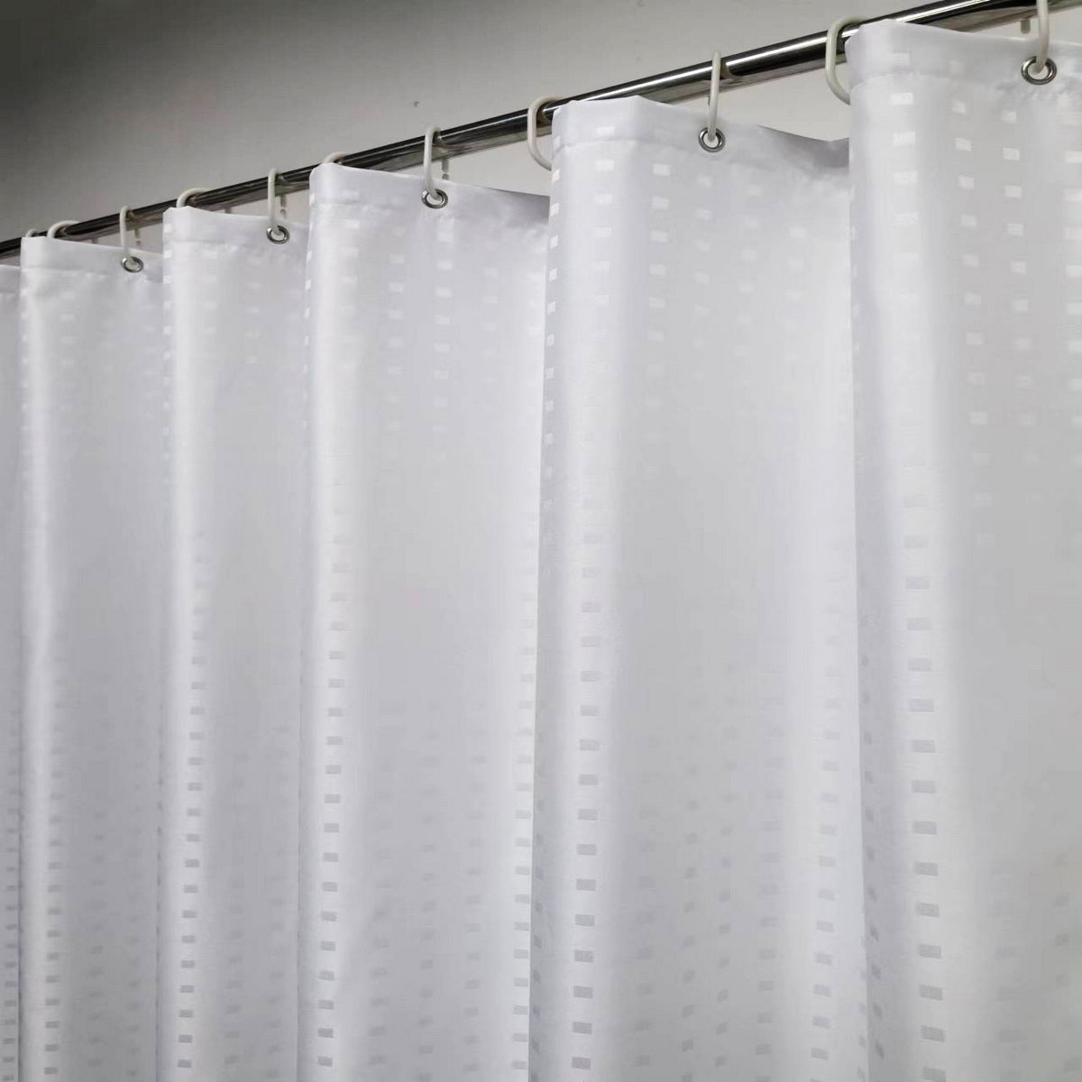 Water Repellent Cloth Bathroom Shower Curtain, Hotel Fabric Shower Liner, Shower Curtain