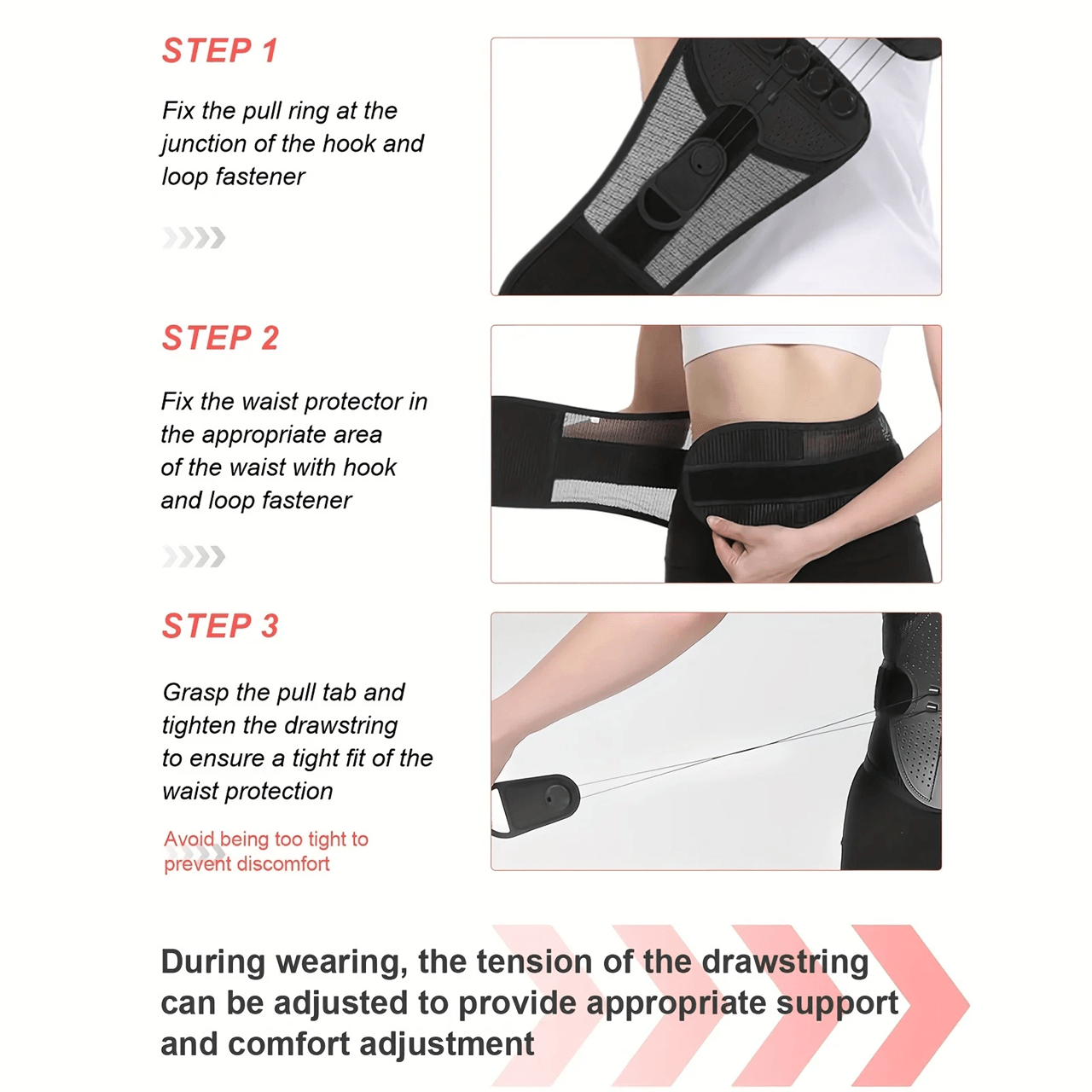 AirFlex Adjustable Sports Waist Support Belt  Breathable Mesh Back Brace For Fitness Hiking  Everyd 3