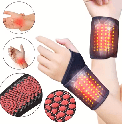 ThermaWrap SelfHeating Magnetic Wrist Support  Adjustable Compression Brace For Pain Relief And Joi 1