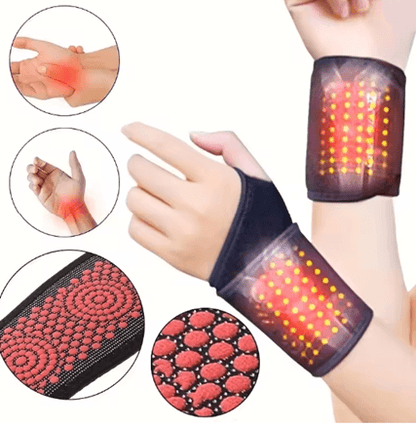 ThermaWrap SelfHeating Magnetic Wrist Support  Adjustable Compression Brace For Pain Relief And Joi 1