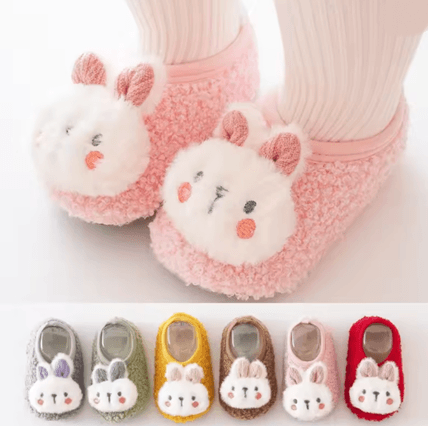 SnuggleBunny Plush Baby Floor Socks – Soft Non-Slip Toddler Slippers for Warmth and Comfort