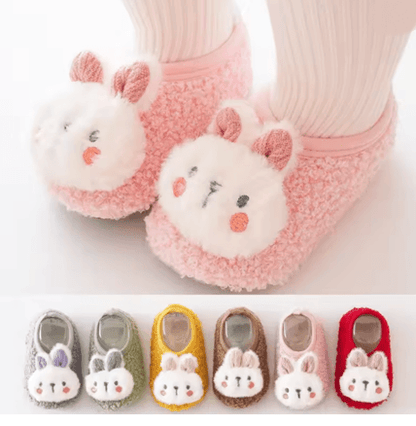 SnuggleBunny Plush Baby Floor Socks – Soft Non-Slip Toddler Slippers for Warmth and Comfort