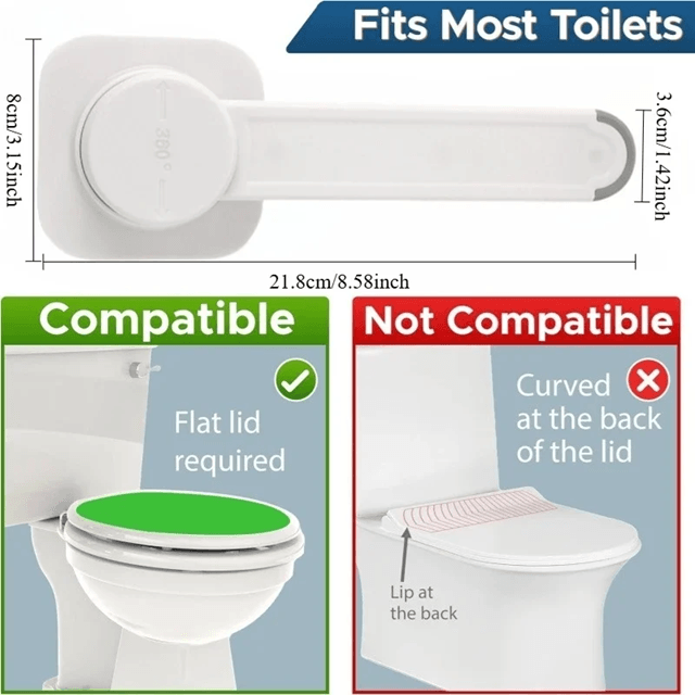SafeLid Baby Toilet Lock – Childproof Toilet Seat Lock for Bathroom Safety and Toddler Protection