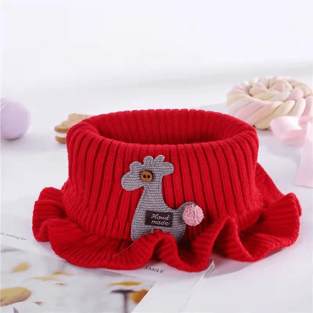 SnuggleGiraffe Knitted Baby Scarf  Soft Winter Neck Warmer For Kids And Toddlers 7