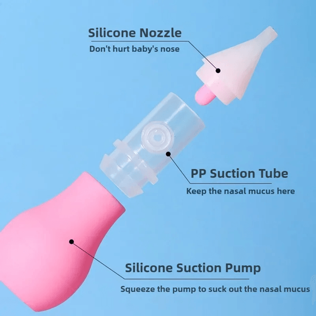 GentleBreathe Silicone Baby Nasal Aspirator  Safe Infant Nose Cleaner And Congestion Relief Pump 1