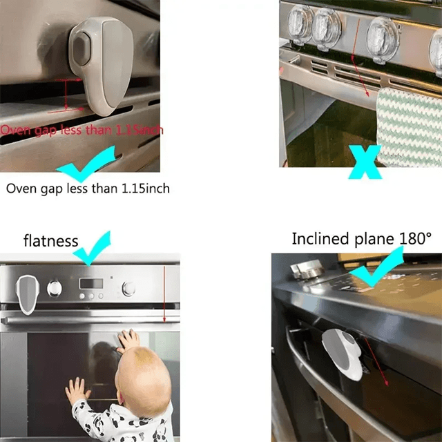 SafeHeat Child Safety Oven Lock  Heat Resistant Baby Proof Oven Door Latch 3
