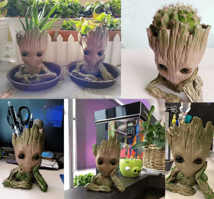 Groot Tree Flowerpot Planter And Pen Holder  Adorable Baby Groot Decoration For Home Or Office 1