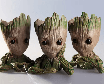Groot Tree Flowerpot Planter and Pen Holder – Adorable Baby Groot Decoration for Home or Office