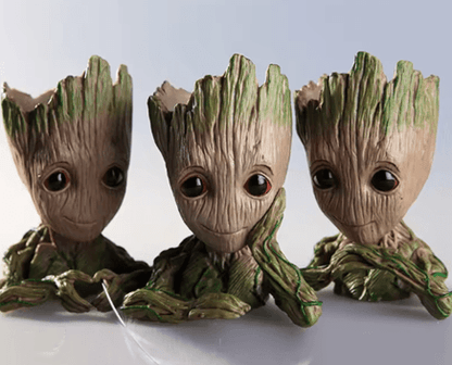 Groot Tree Flowerpot Planter and Pen Holder – Adorable Baby Groot Decoration for Home or Office