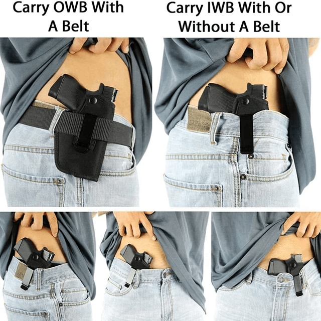 TactiFit Universal Concealed Carry Holster  Right And Left Hand OWBIWB Gun Holster For Glock SW And 3
