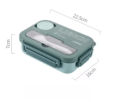 FreshPort 1300ML Bento Lunch Box With Fork And Spoon  Leakproof Food Storage Container For Kids And 5