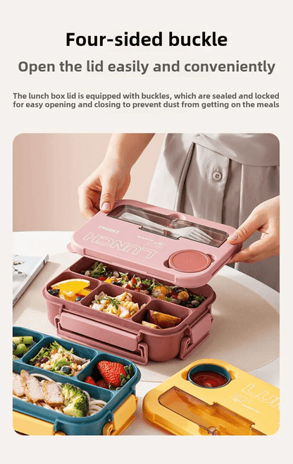 FreshPort 1300ML Bento Lunch Box With Fork And Spoon  Leakproof Food Storage Container For Kids And 1