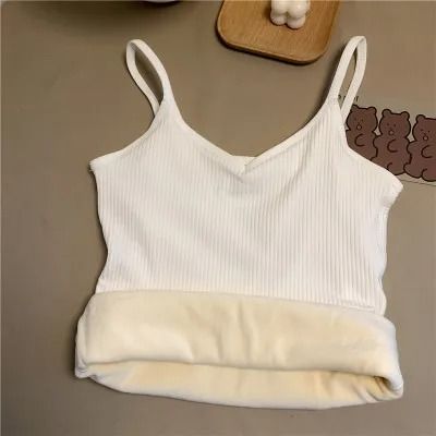 Women Winter Warm Thermal Sleeveless Velvet Tank Top 8