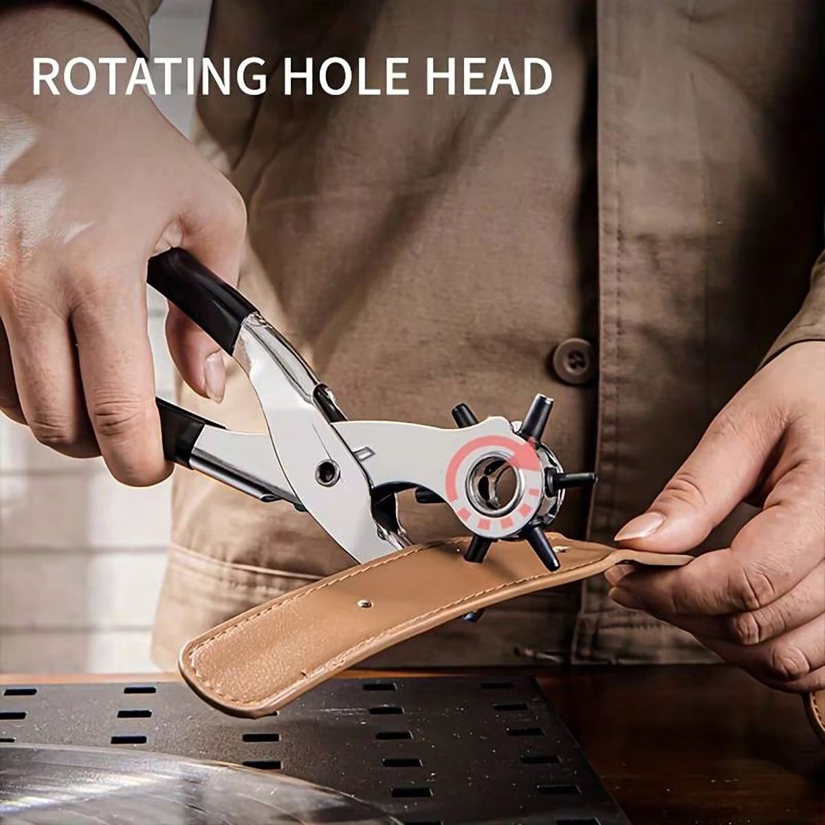 Rotary Belt Punch Pliers For Leather Watch Bands And Bags  Adjustable Hole Punch Tool For Precision 3