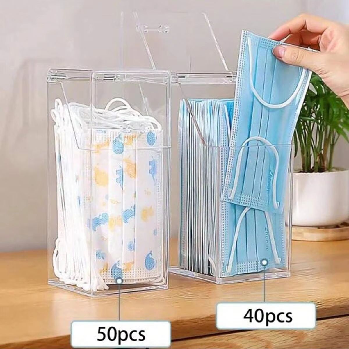 Clear Lid Makeup Brush  Lipstick Organizer Bucket  Stylish Desktop Cosmetic Storage 5