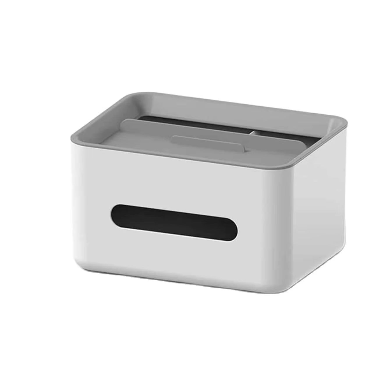 Gray Multifunctional Tissue Storage Box  Sleek Desktop Organizer For Tissues Remotes  More 5