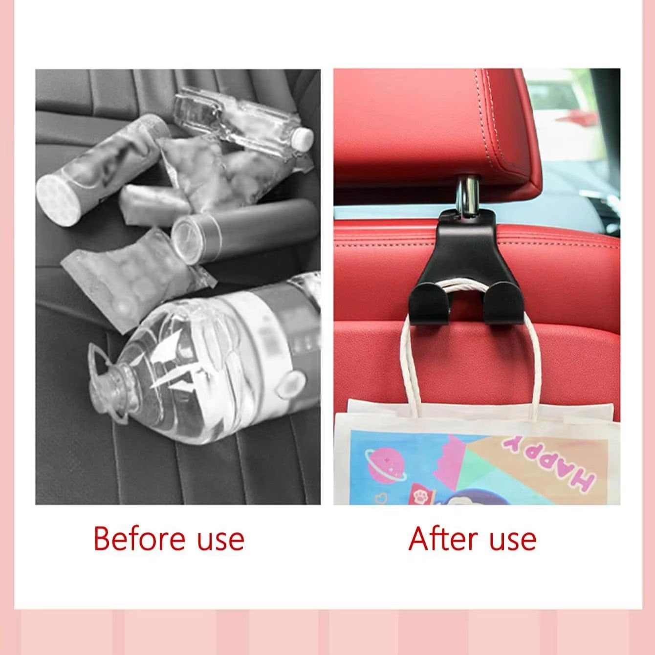 Concealed Multifunctional Headrest Hook  Phone Holder  Universal Car Seat Back Mount 4