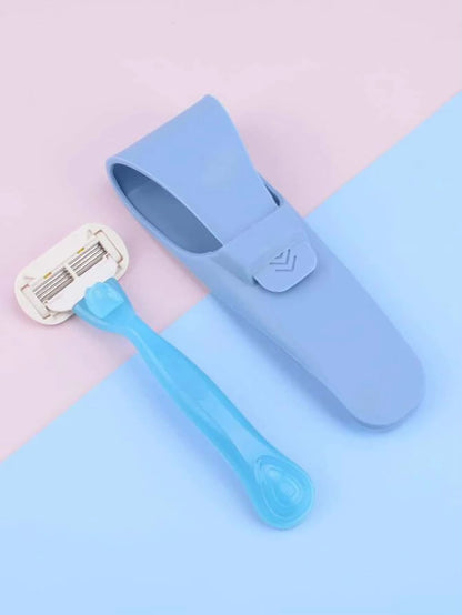 Silicone Portable Razor Holder Box  Waterproof Manual Shaver Protector  Storage Cover 4