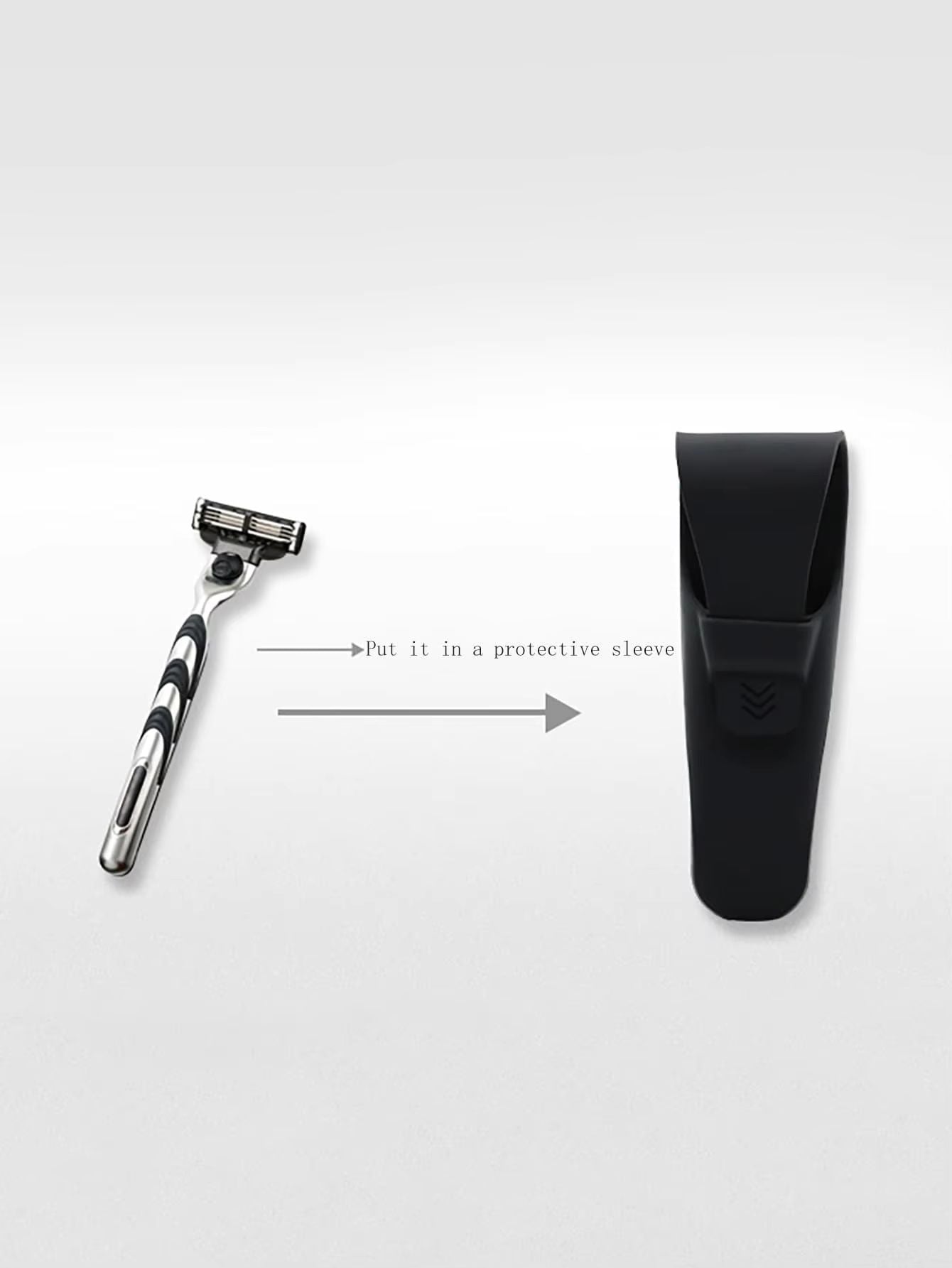 Silicone Portable Razor Holder Box  Waterproof Manual Shaver Protector  Storage Cover 5