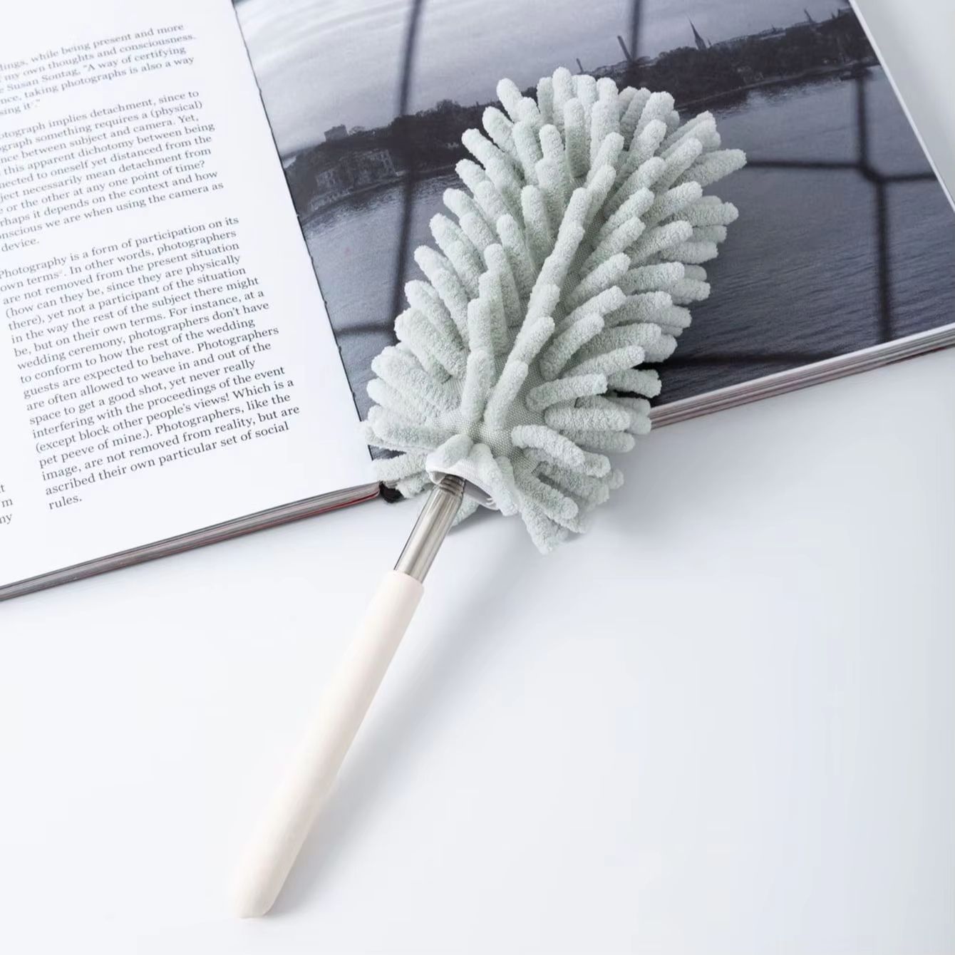 Telescopic Microfiber Chenille Duster With Stainless Steel Handle  Multifunction High Reach Dust Br 3