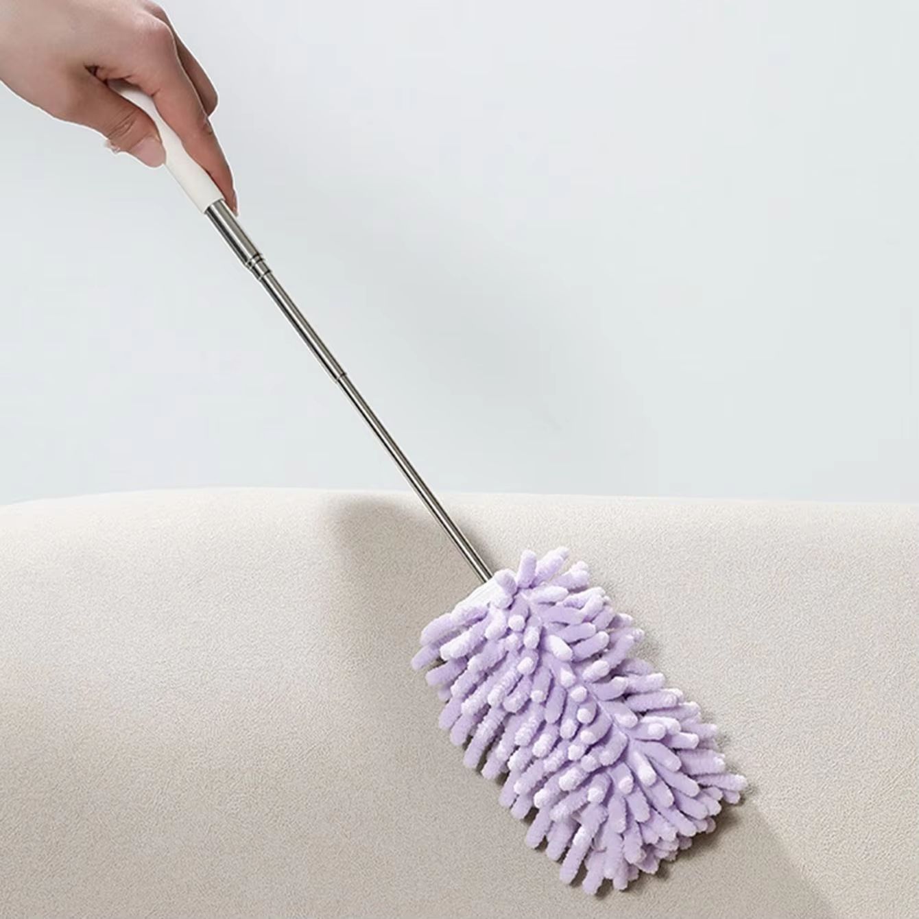 Telescopic Microfiber Chenille Duster With Stainless Steel Handle  Multifunction High Reach Dust Br 5