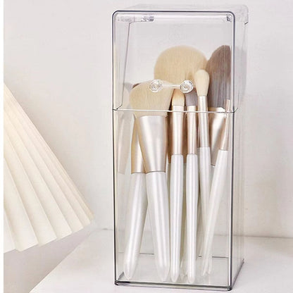 Clarity Stand Makeup Brush Holder – Simple Transparent Storage Box