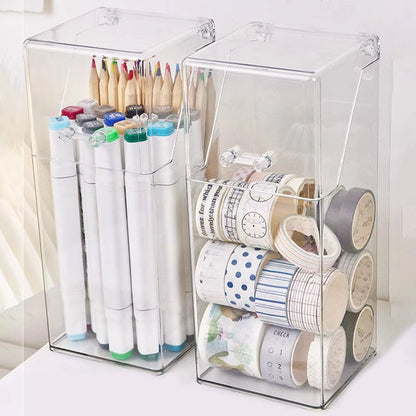 Clarity Stand Makeup Brush Holder  Simple Transparent Storage Box 5
