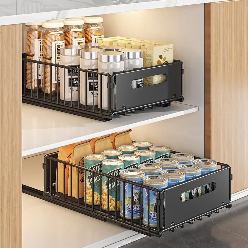 Kitchen Storage Rack Cabinet Drawer Organizer 3