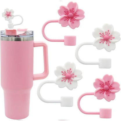 Flower Design Silicone Straw Covers For Stanley Cups 30 Oz And 40 Oz 9