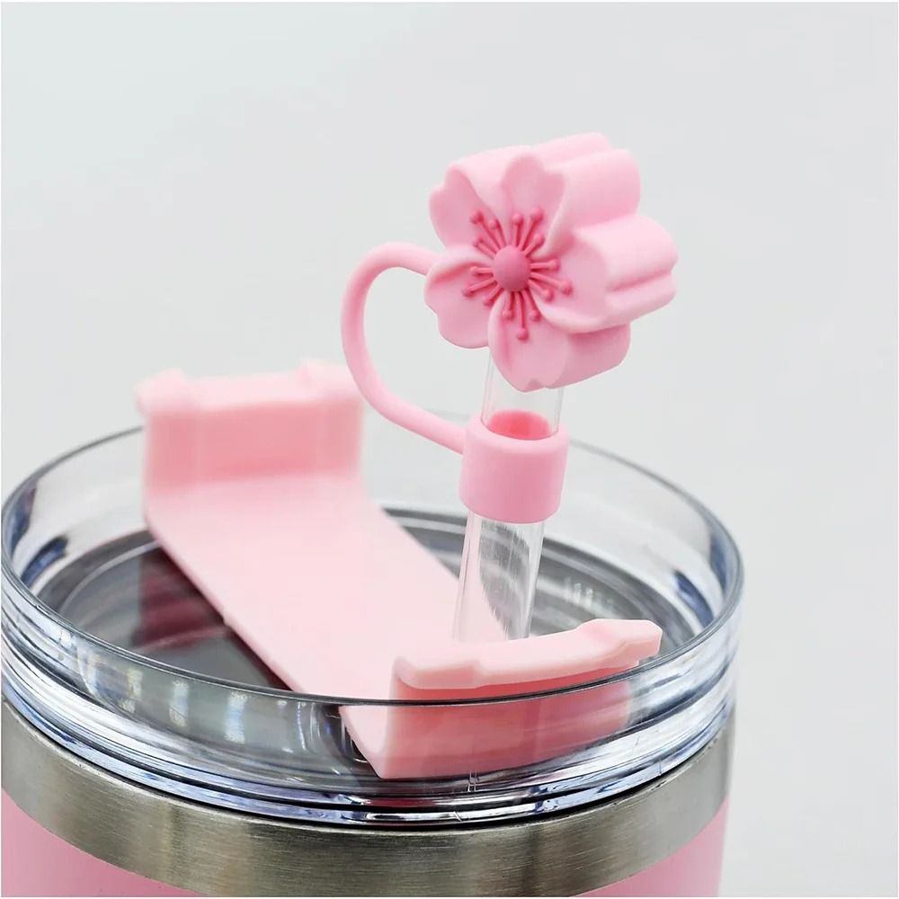 Flower Design Silicone Straw Covers For Stanley Cups 30 Oz And 40 Oz 3