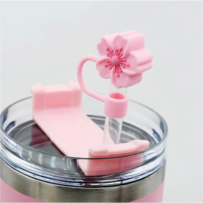 Flower Design Silicone Straw Covers For Stanley Cups 30 Oz And 40 Oz 3