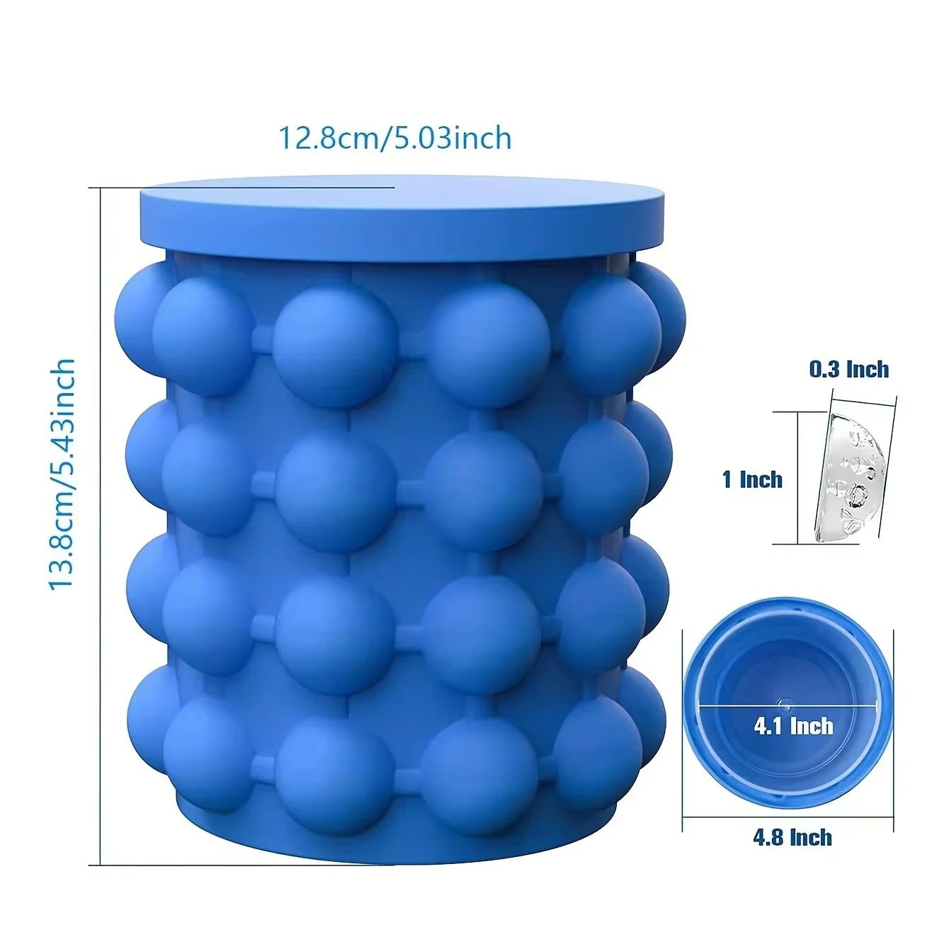 ChillCore Silicone Ice Bucket Cup  2in1 Ice Cube Maker For Cocktails  Whiskey 2