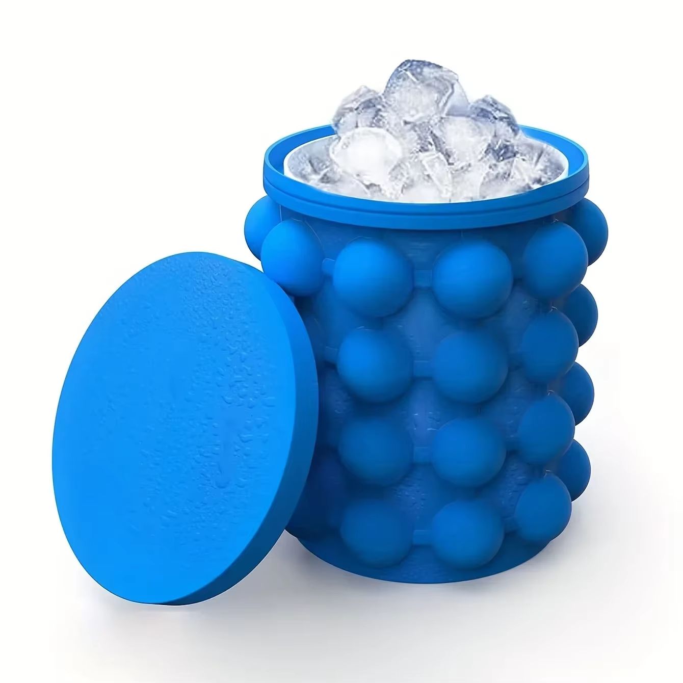 ChillCore Silicone Ice Bucket Cup  2in1 Ice Cube Maker For Cocktails  Whiskey 5