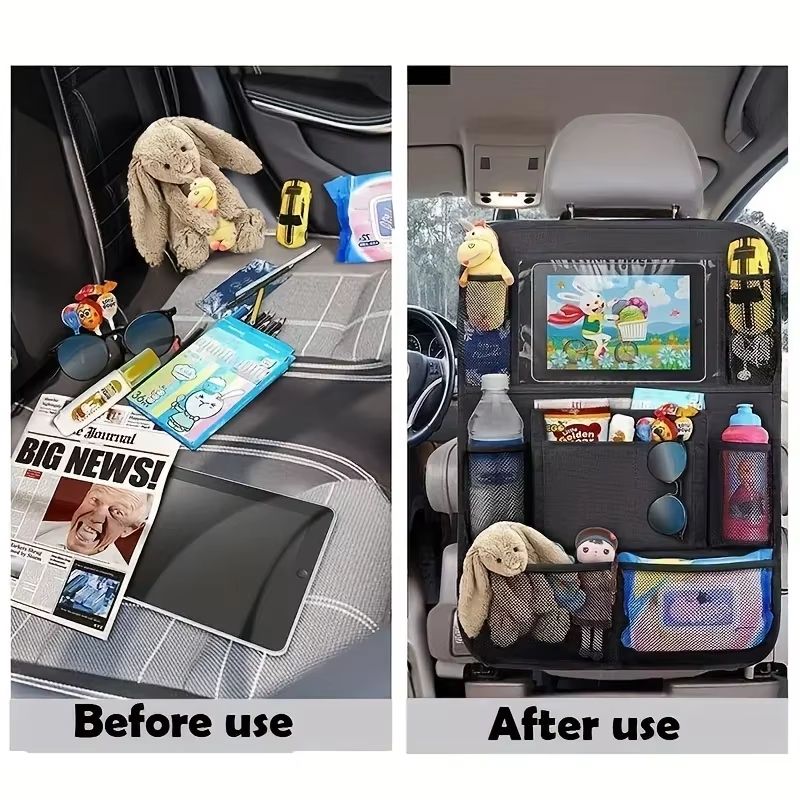 RoadMaster Pro MultiPocket Car Seat Organizer  Waterproof Travel Storage For Daily Use  Road Trips 4