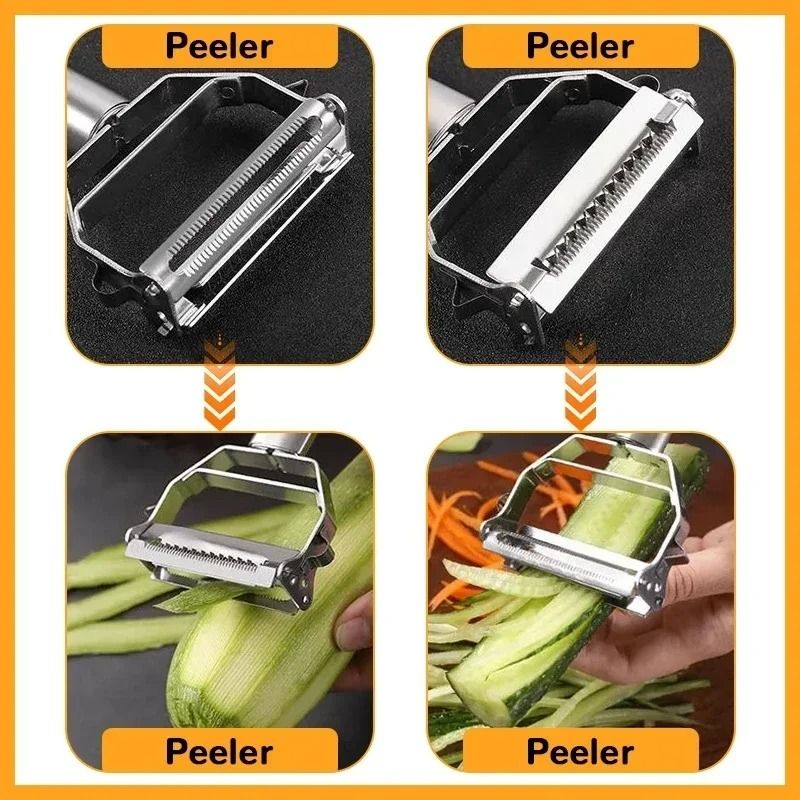 Multifunctional Stainless Steel Kitchen Peeler And Julienne Slicer 6