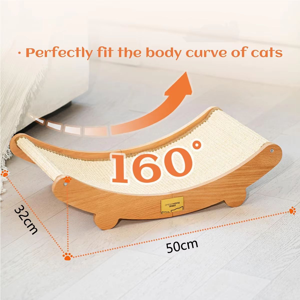 FelineZen Wooden Cat Scratching Pad  Sleeping Bed  MultiFunction Detachable WearResistant Kitten Lo 3