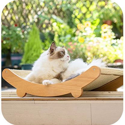 FelineZen Wooden Cat Scratching Pad  Sleeping Bed  MultiFunction Detachable WearResistant Kitten Lo 4