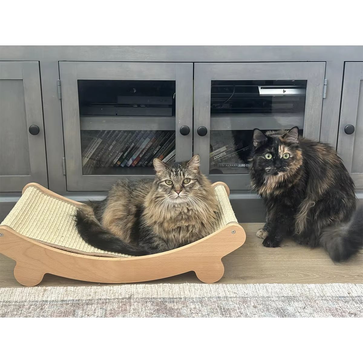 FelineZen Wooden Cat Scratching Pad  Sleeping Bed  MultiFunction Detachable WearResistant Kitten Lo 5