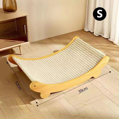 FelineZen Wooden Cat Scratching Pad  Sleeping Bed  MultiFunction Detachable WearResistant Kitten Lo 6