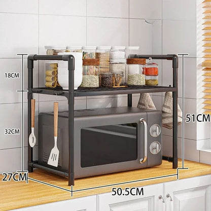 Multi Layer Kitchen Storage Rack Microwave Organizer Shelf 6