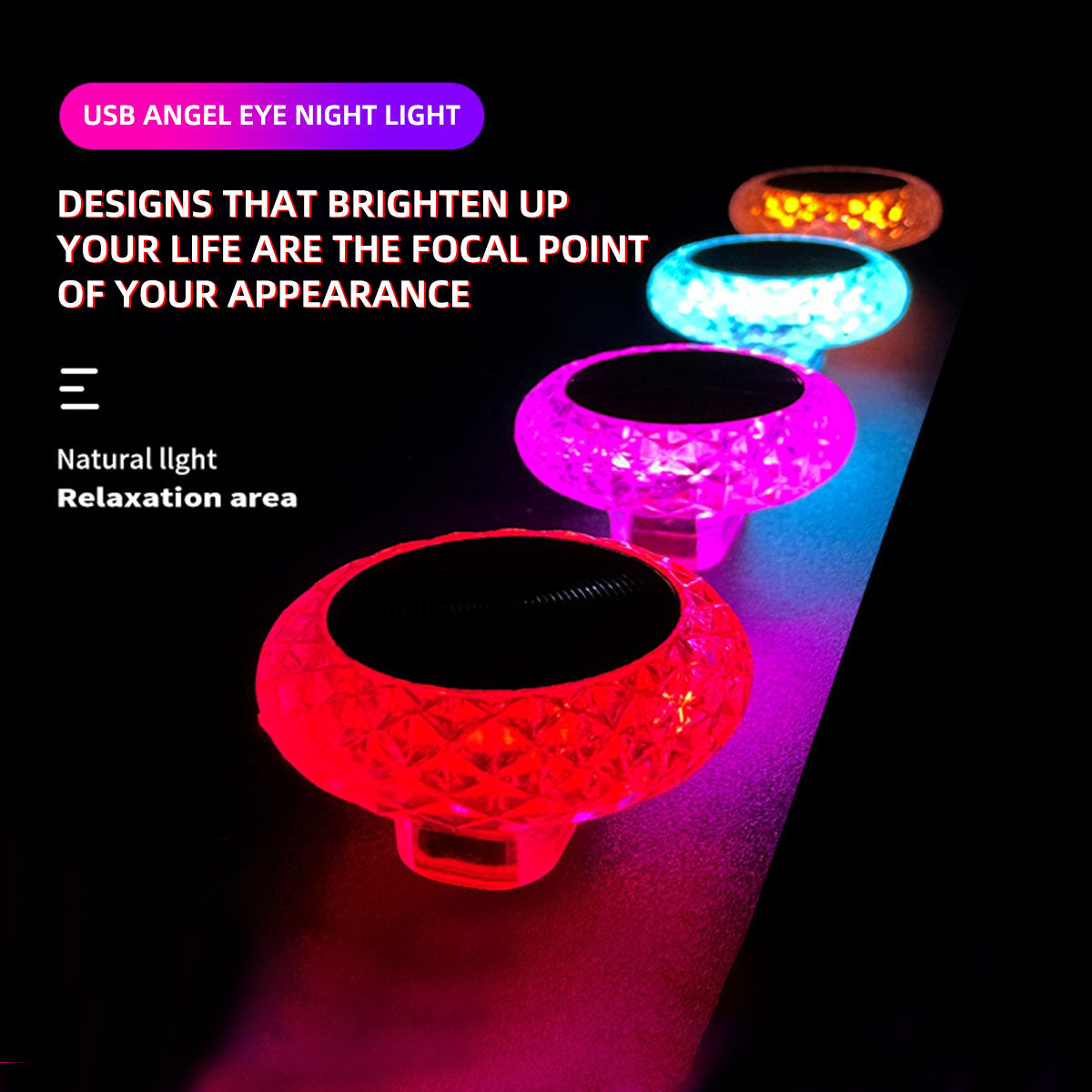 USB Mini LED Ambient Light Colorful Car Interior Lamp Computer Atmosphere Light Portable Plug And P 2