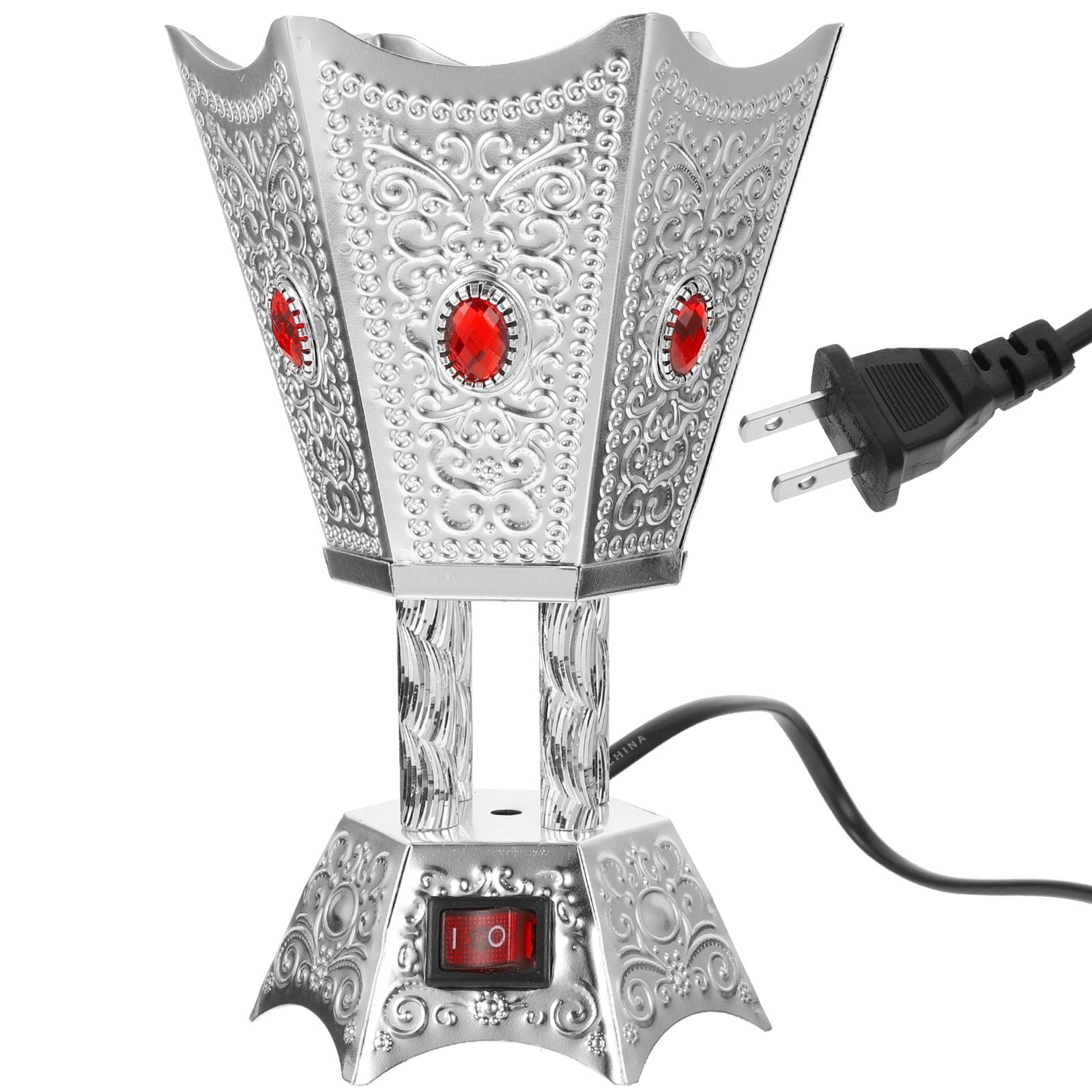 Electric Incense Burner Retro Household Censer Iron Bakhoor Warmer LED Timer Aroma Therapy Incense  3