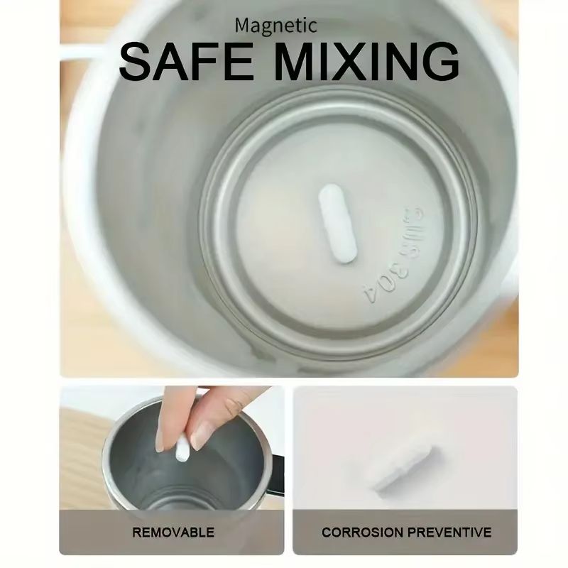 MixMaster LED Smart Mixing Coffee Cup USB Magnetic Stirring Mug 5