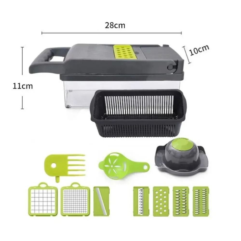 Multifunctional Vegetable Chopper And Slicer With Handle And Drain Basket 5