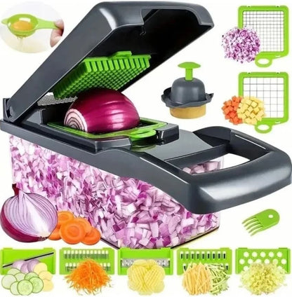Multifunctional Vegetable Chopper And Slicer With Handle And Drain Basket 6