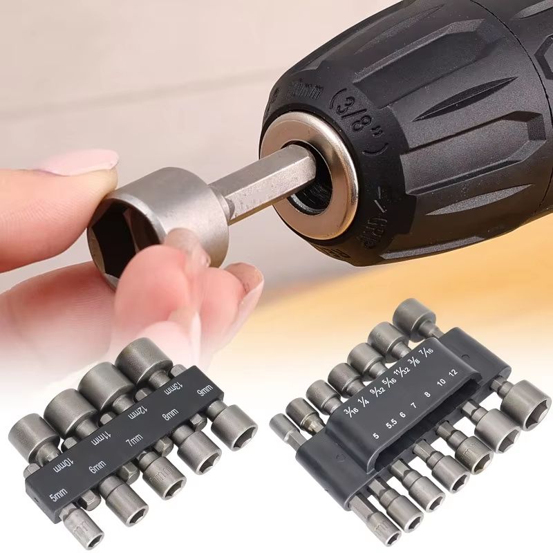 ProDriver Magnetic Hex Nut Driver Bit  Socket Adapter Set 1