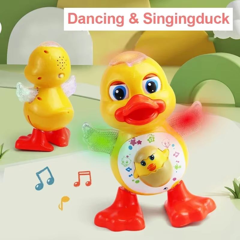 Dancing Fun Electric Duck Toy  Blink Eyes Flash Light Shake Body Musical Cartoon Animal For Childre 1