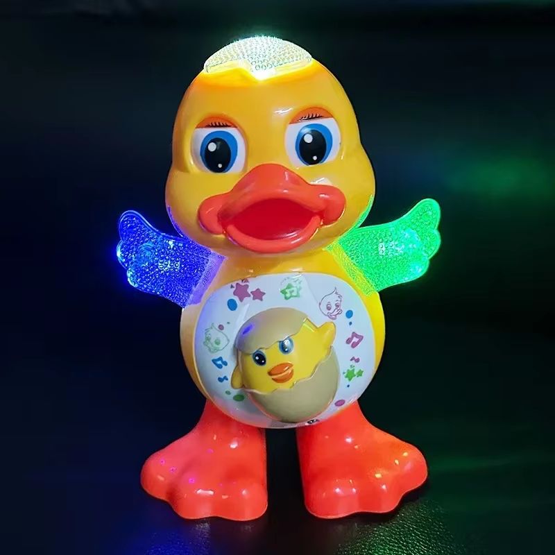 Dancing Fun Electric Duck Toy  Blink Eyes Flash Light Shake Body Musical Cartoon Animal For Childre 2